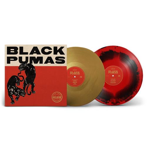Black Pumas - Gold / Black & Red Marbled - Deluxe Edition Vinyl LP (Red/Black)