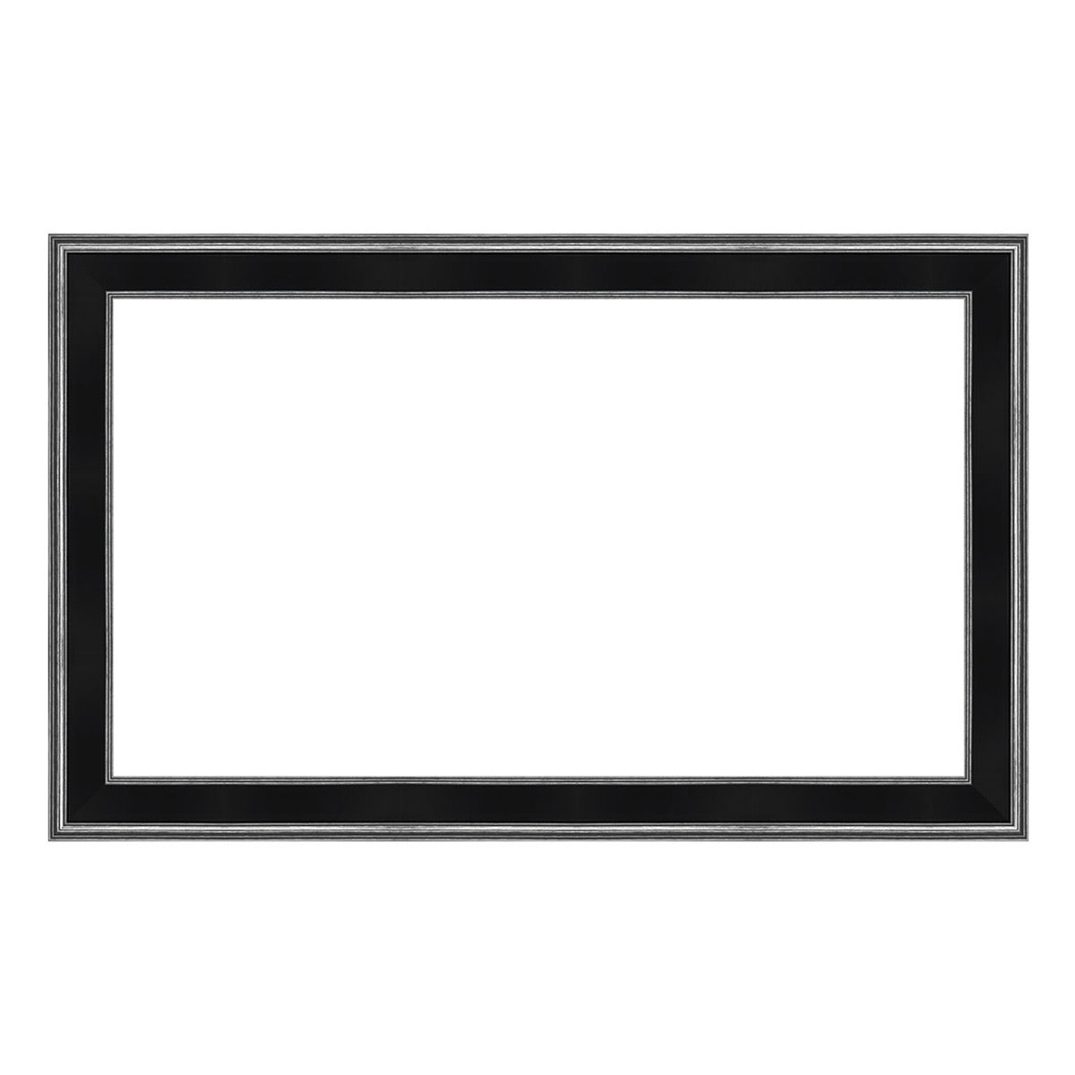 Deco TV Frames 55" Customizable Frame for Samsung The Frame TV 2021-2024 (Antique Silver & Black)