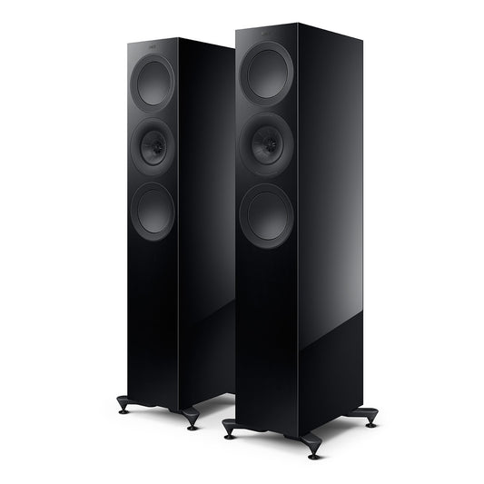 KEF R7 Meta Floorstanding Speaker - Pair (Gloss Black)