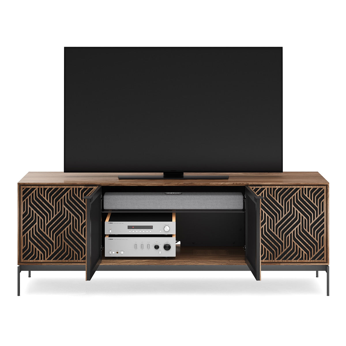 BDI Elements 8709 Weave Media Cabinet with Console Base (Natural Walnut)