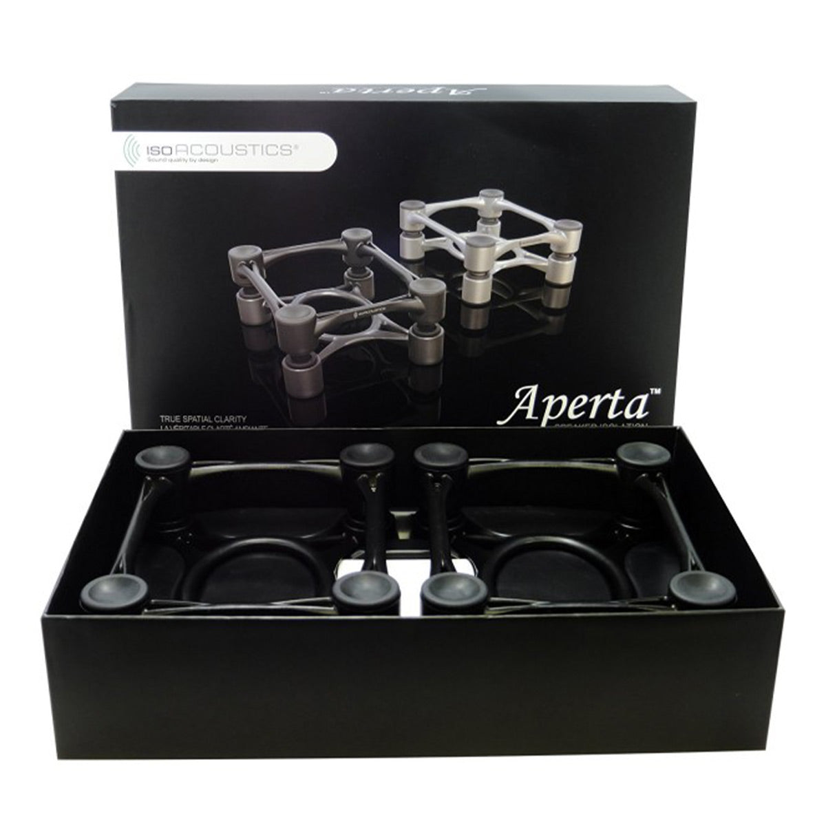 IsoAcoustics Aperta Speaker Isolation Stand - Pair (Black)