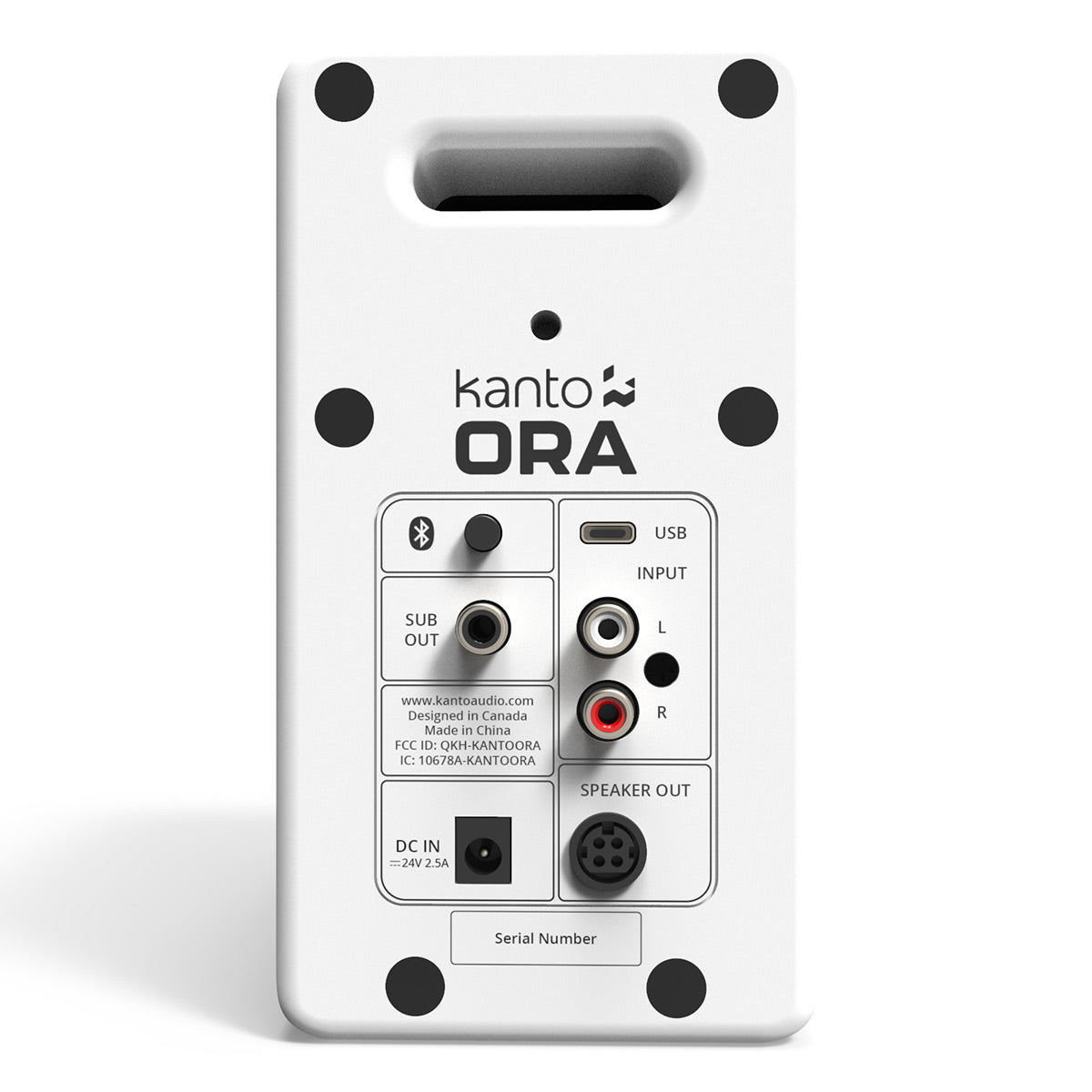 Kanto ORA Bluetooth Speakers Bundle with AudioQuest Jack Russell Subwoofer Cable - 4m (White)