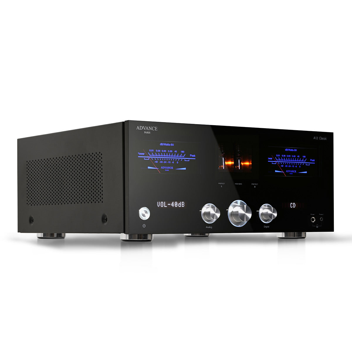 Advance Paris A12 Classic Integrated Amplifier Bundle with X-FTB02 aptX HD Bluetooth Receiver