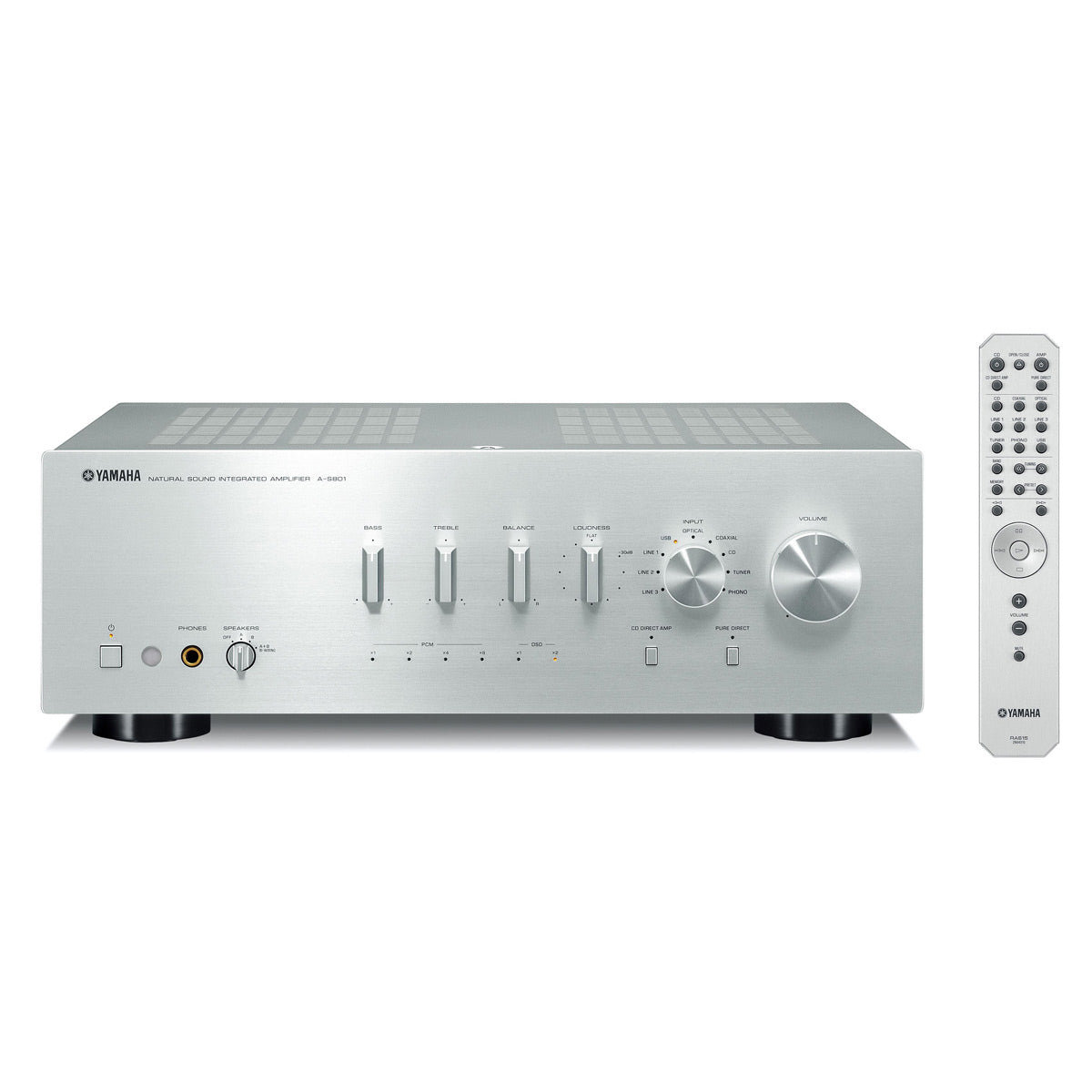 Yamaha A-S801 Amplifier Bundle with AudioQuest Jack Russell Cable (Silver)