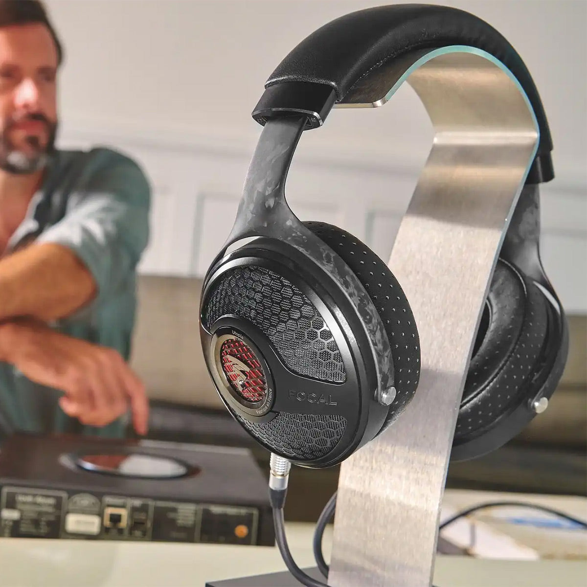 Focal Headphone Stand for Premium Over-Ear Headphones (Silver)
