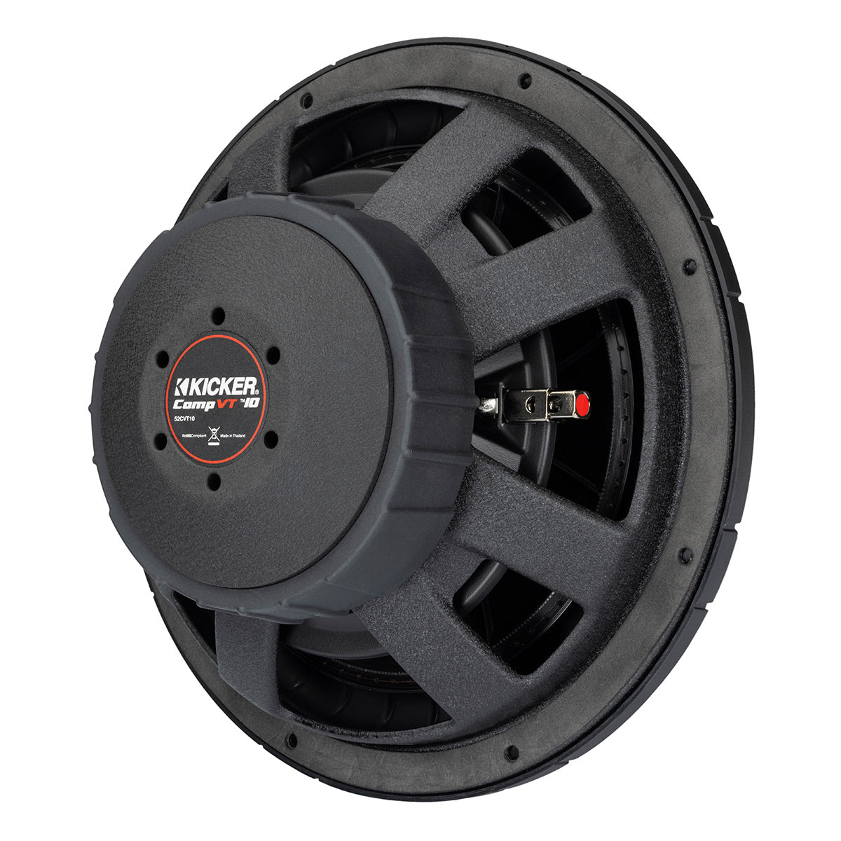 Kicker 52CVT102 10" CompVT Slim 2-Ohm Subwoofer