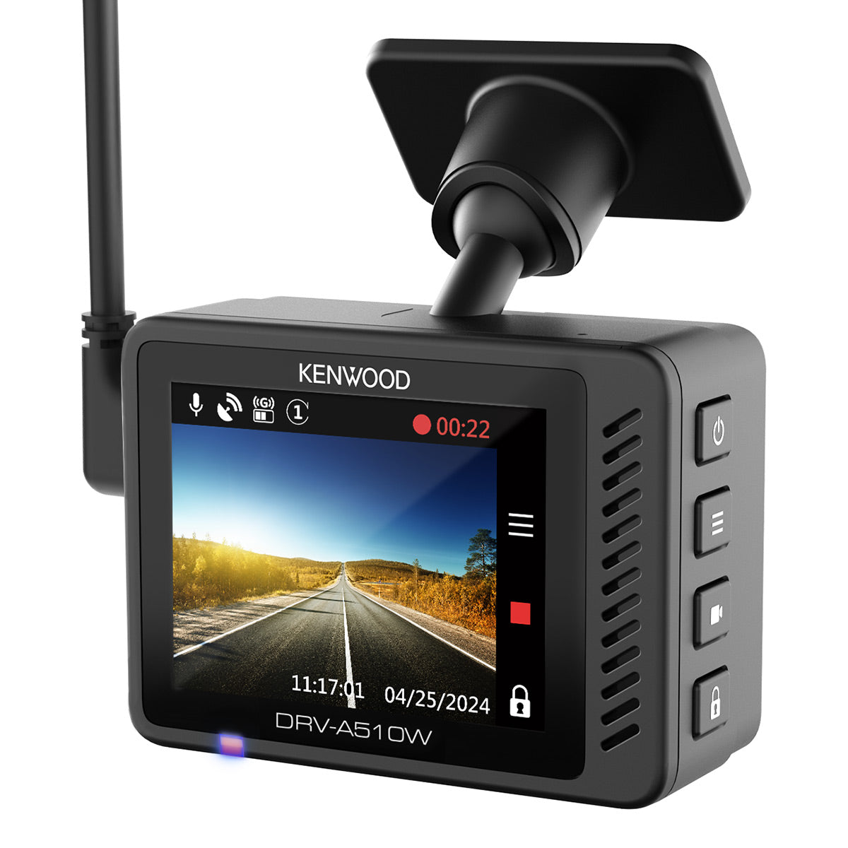 Kenwood DRV-A510WDP Front & Rear Wide Quad HD Dash Cam System