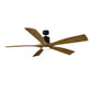 Modern Forms Aviator Smart Ceiling Fan - 70" (Matte Black/Distressed Koa)