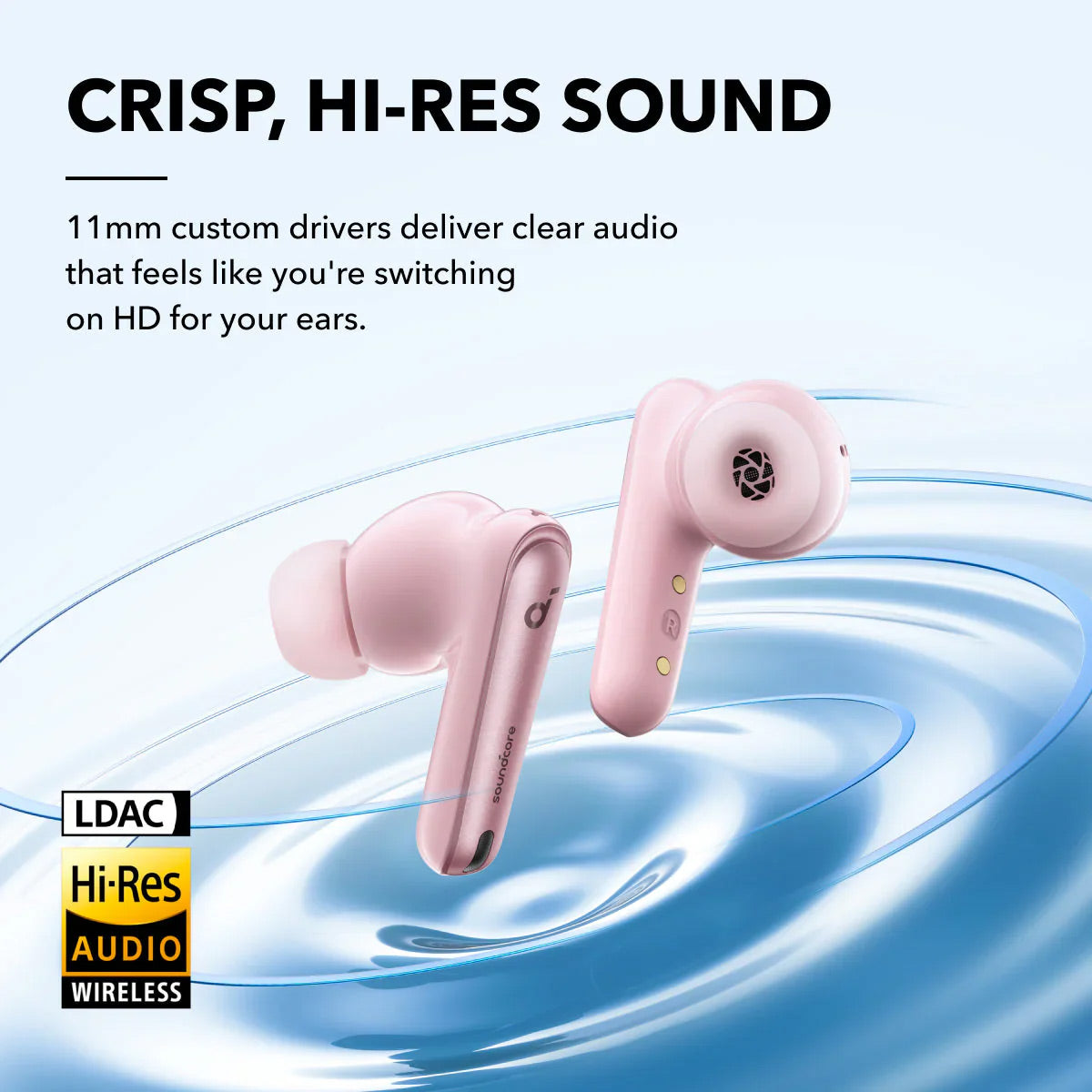 Soundcore Liberty 4 NC Wireless Headphones (Pastel Pink)