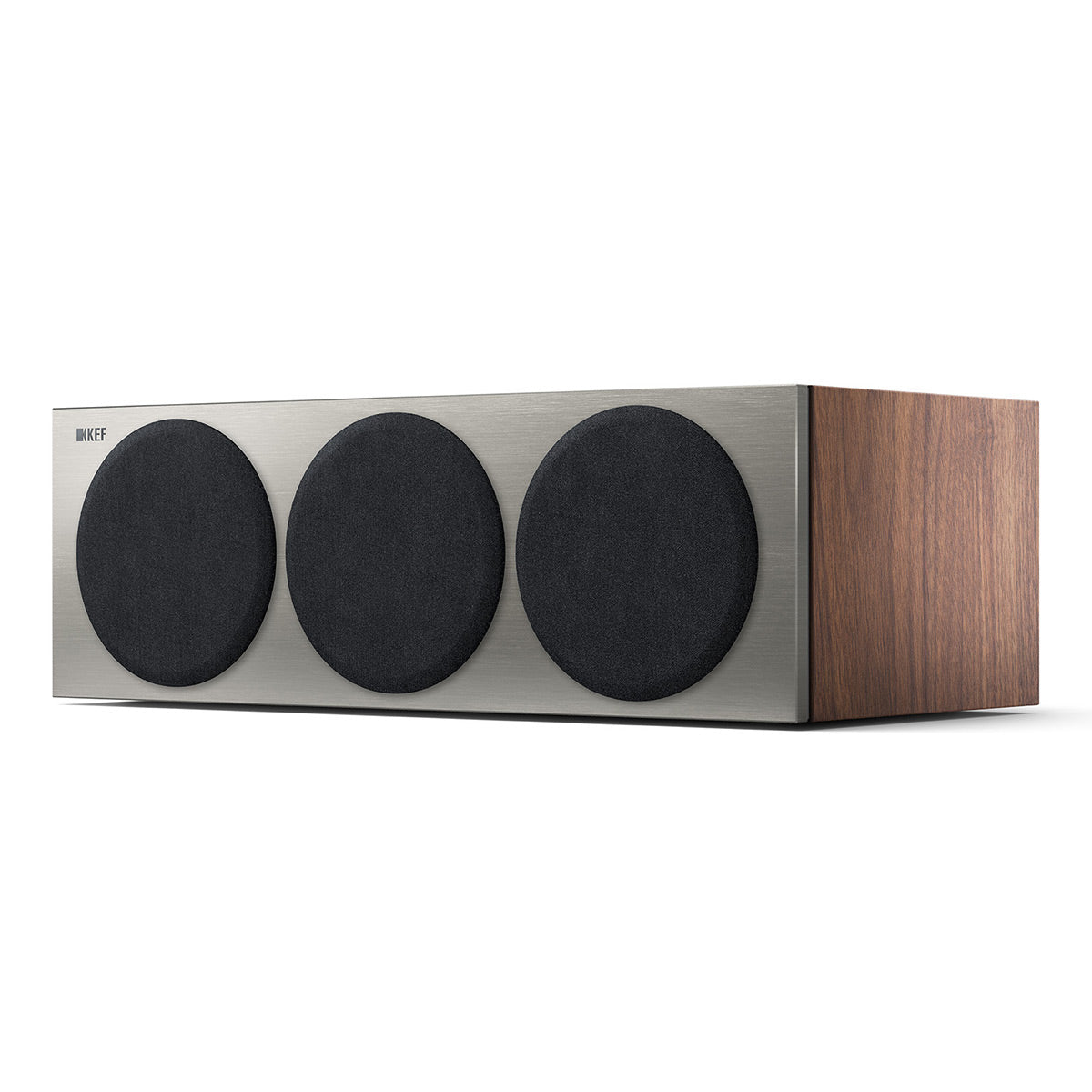 KEF Reference 2 Center Channel Speaker - Each (Satin Walnut/Silver)