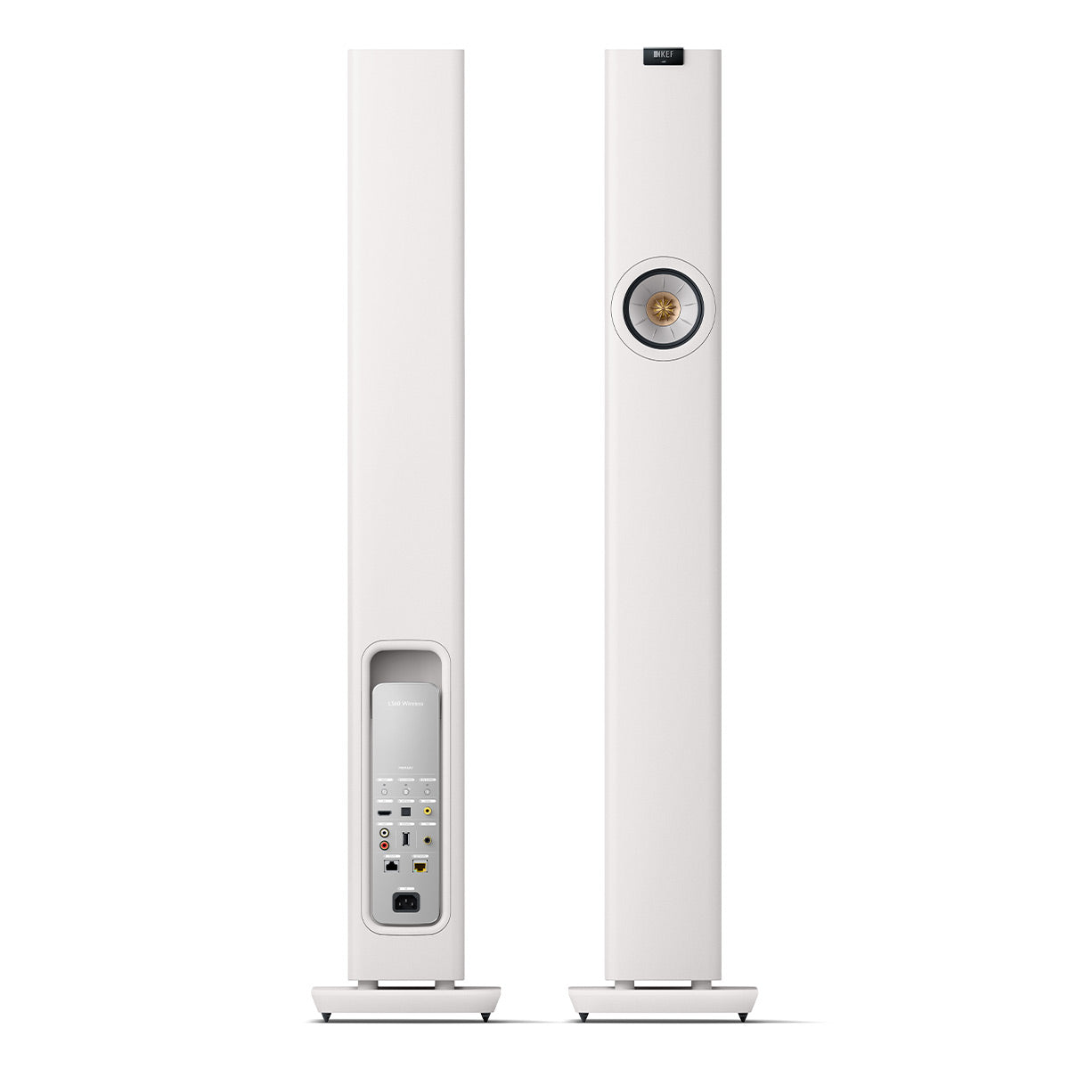 KEF LS60W Wireless Floorstanding Speakers - Pair (Mineral White)