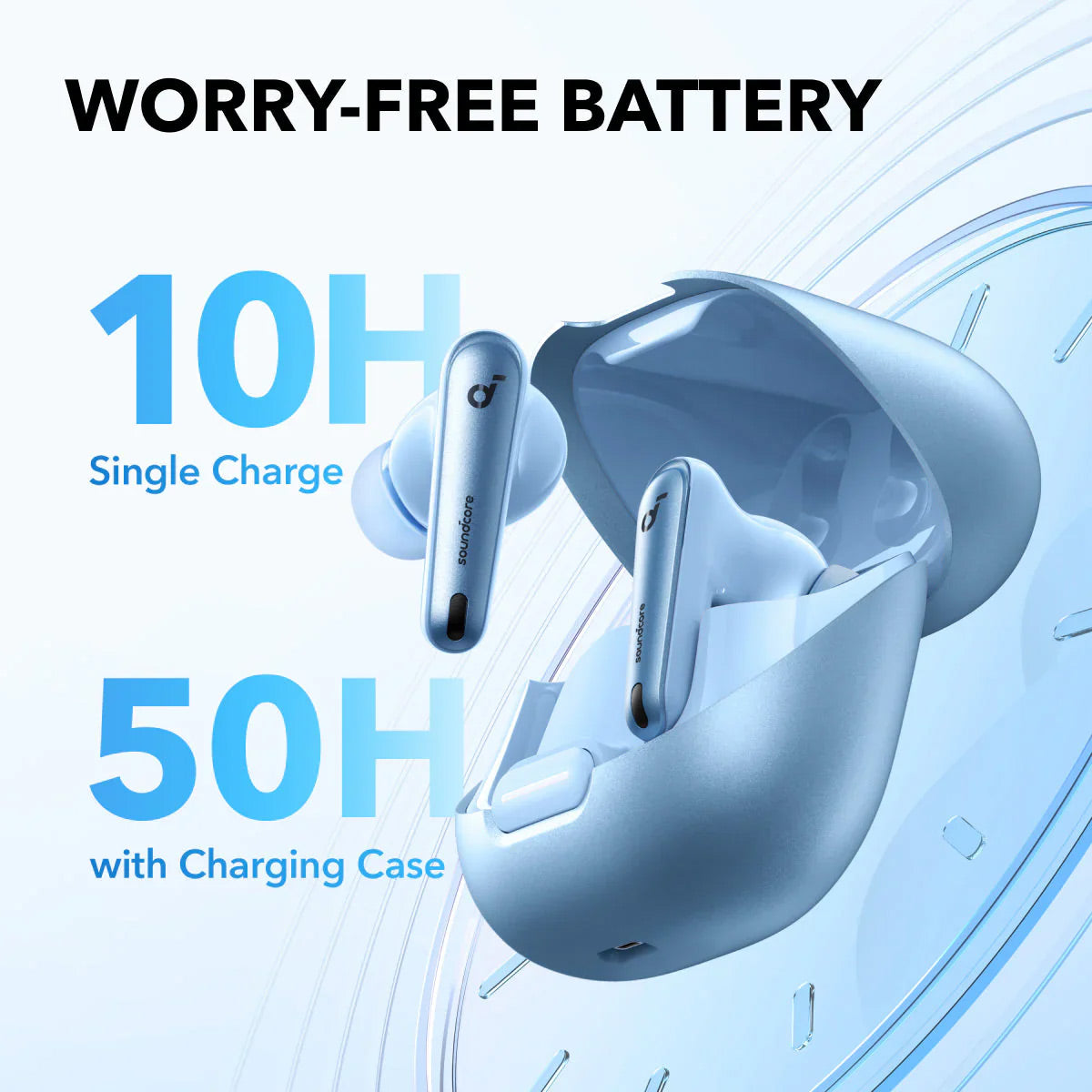 Soundcore Liberty 4 NC Wireless Headphones (Light Blue)