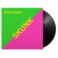 Green and pink album sleeve with yellow text and a black vinyl record