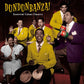 Vintage album cover featuring a musical ensemble in yellow and purple suits playing percussion instr
