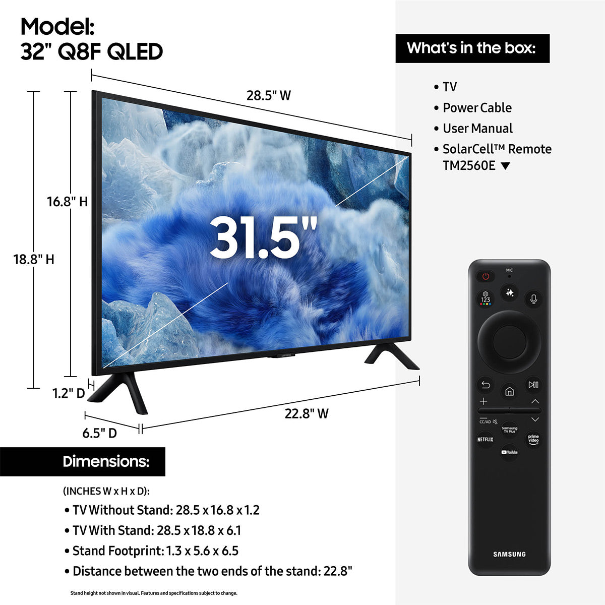 Samsung Q8F 32" 4K QLED Smart TV (2025)