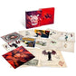 Red and black box set with illustrated vinyl sleeves and a signed print
