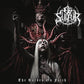 Dark album cover featuring a horned figure looming over a pale woman with long white hair