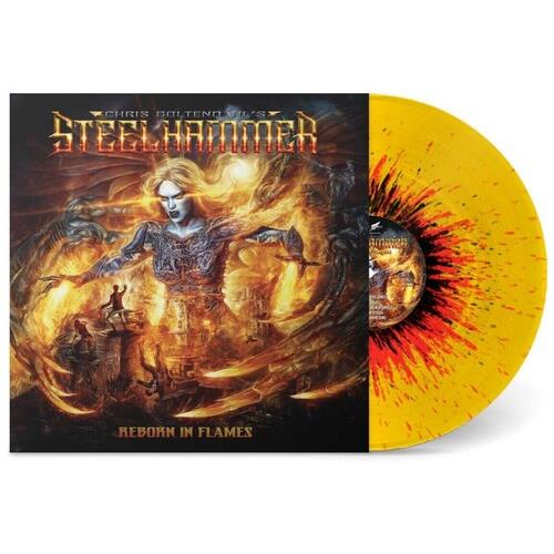 Reborn In Flames - Yellow Orange Black - Limited Edition Vinyl LP (Yellow/Orange/Black)
