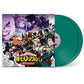 Green colored vinyl LP with illustrated anime character sleeve