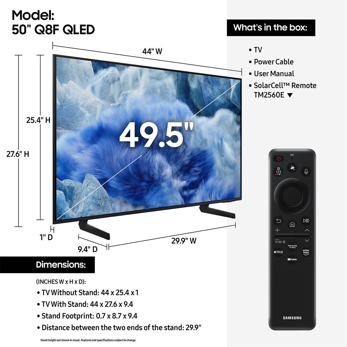 Samsung Q8F 50" 4K QLED Smart TV (2025)