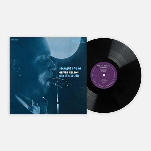 Blue-tinted album cover with a man playing saxophone next to a black vinyl record
