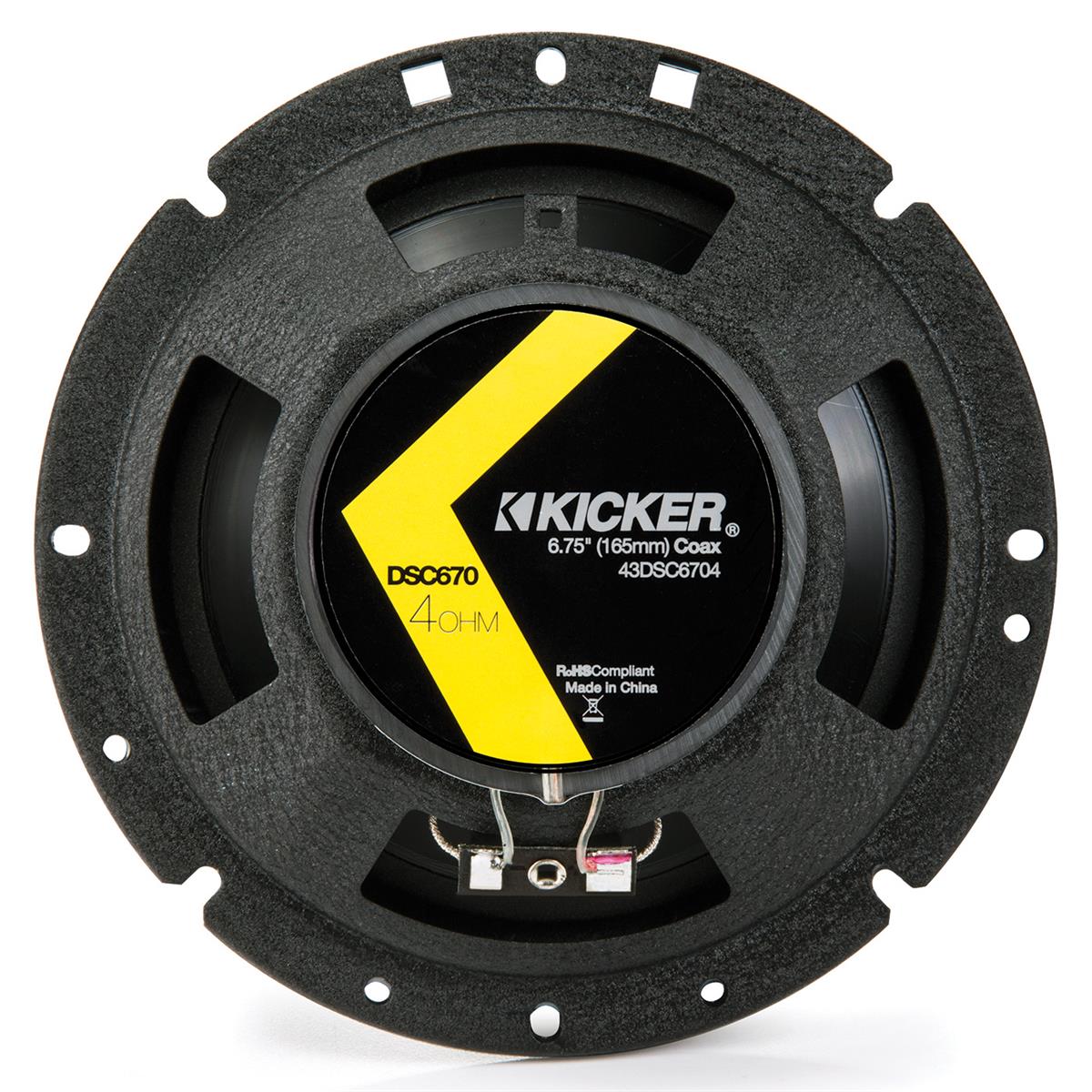 Kicker DSC670 DS Series 6.75" 4-Ohm Coaxial Speakers - Pair