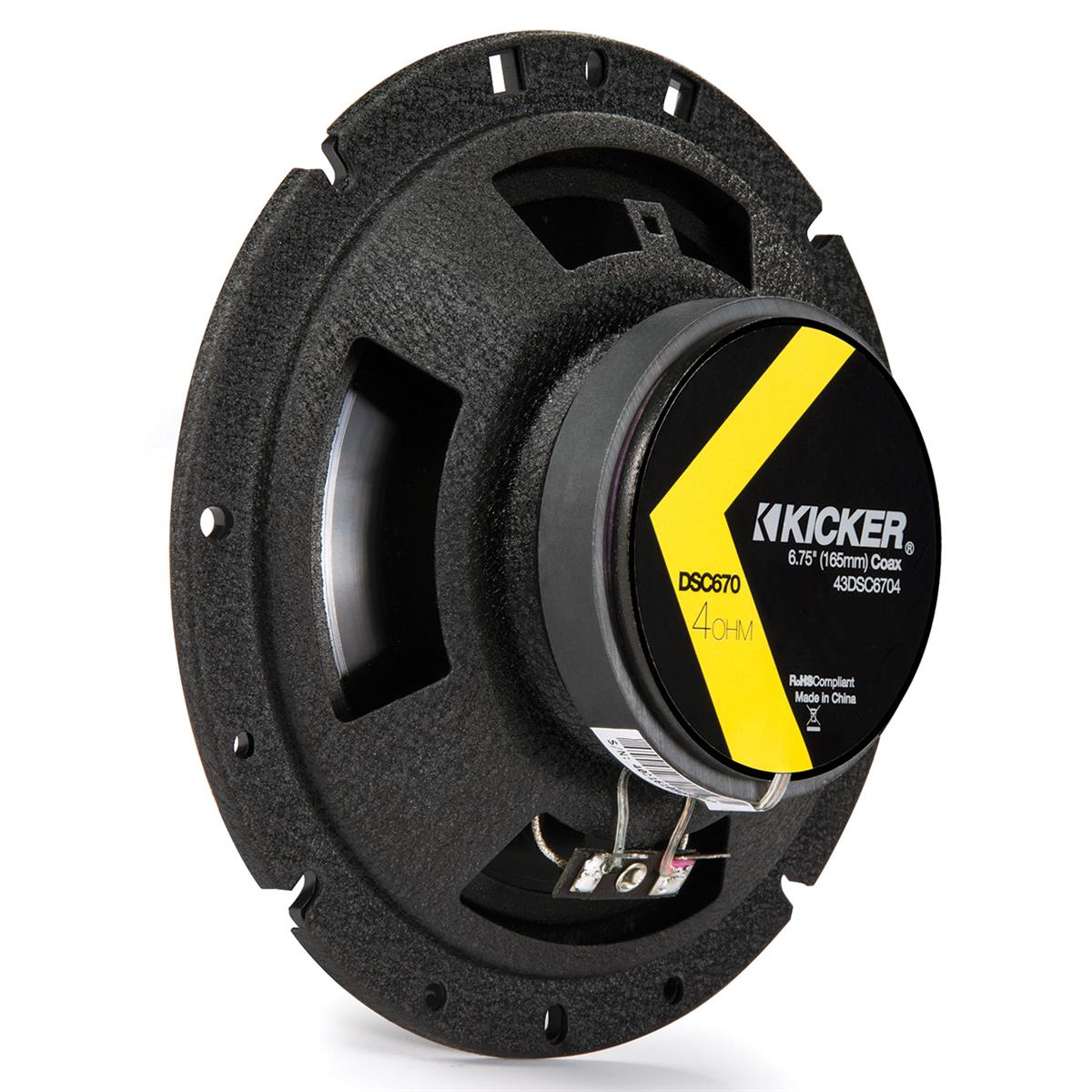 Kicker DSC670 DS Series 6.75" 4-Ohm Coaxial Speakers - Pair
