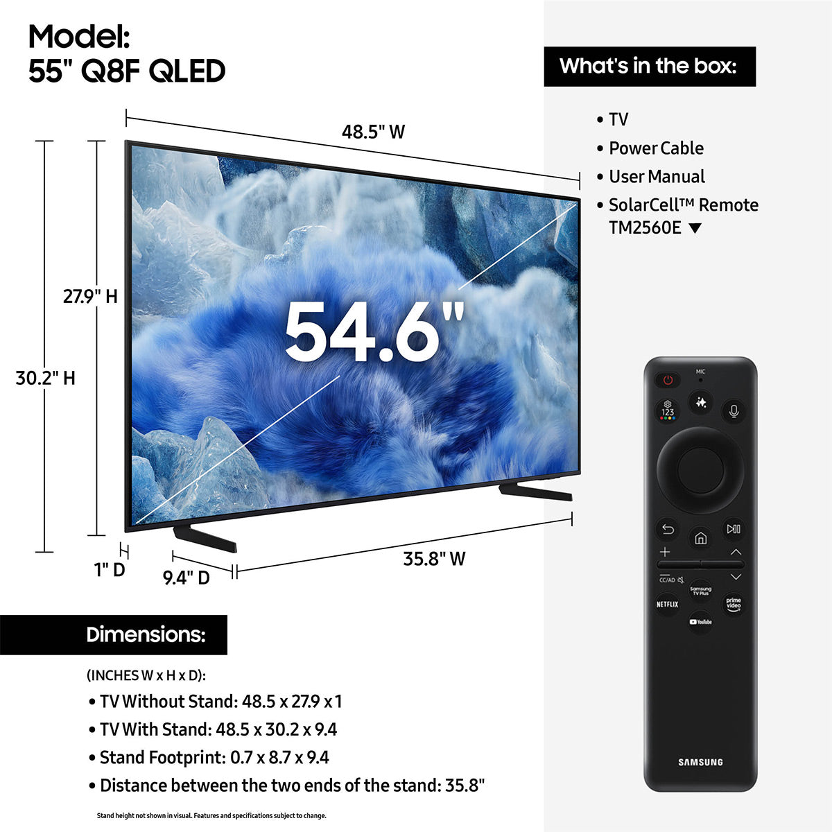 Samsung Q8F 55" 4K QLED Smart TV (2025)