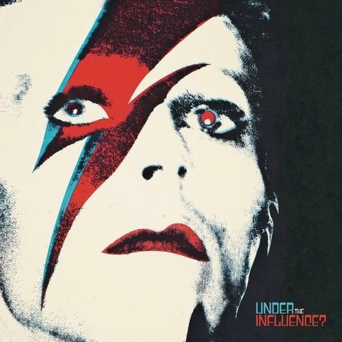 Vinyl LP cover featuring a stylized portrait with a red and blue lightning bolt across the face