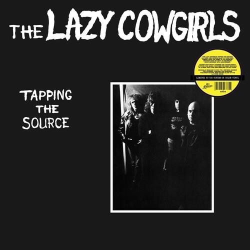 Black vinyl LP cover featuring a black-and-white band photo and white hand-drawn text