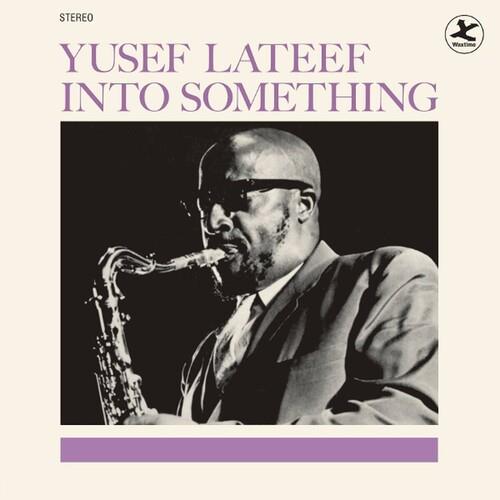 Black and white album cover featuring a man playing a saxophone
