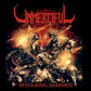 Vinyl LP cover featuring a fiery demonic battle scene with horned figures and a spiked creature