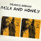 Vinyl LP cover featuring a sketch of a man with dreadlocks on a yellow honeycomb background