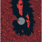 Red and black album cover featuring two stylized portraits surrounded by concentric circles