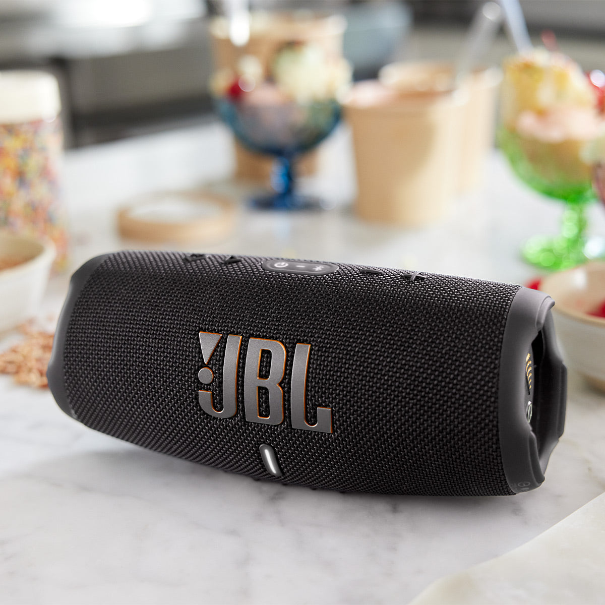 JBL Charge 5 Portable Waterproof Bluetooth Speaker with Powerbank, Black 