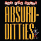 Black vinyl album cover with bold yellow text and a cartoon character illustration
