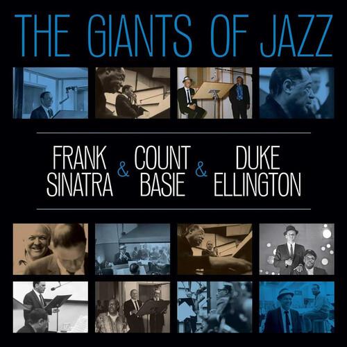 Black vinyl LP cover featuring a grid of blue-tinted jazz performance photos