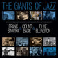 Black vinyl LP cover featuring a grid of blue-tinted jazz performance photos