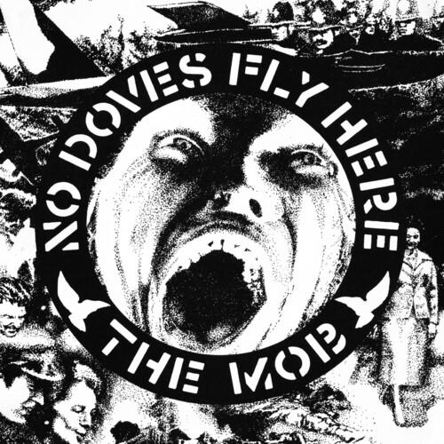 Black and white vinyl record cover featuring a screaming face inside a circular border with text