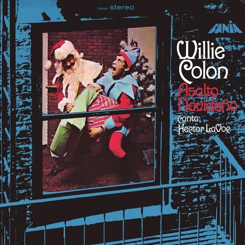 Vinyl LP cover featuring two men in Santa and elf costumes looking through a window