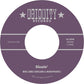 Purple vinyl record label with white text and star accents