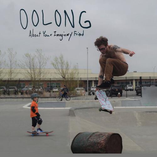 Vinyl LP cover featuring a skateboarder mid-air at a skatepark with a child watching
