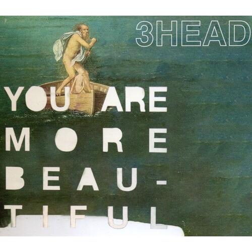 Blue vinyl LP cover featuring a classical painting of a figure in a boat with large white text