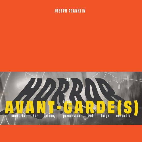 Orange vinyl LP cover with bold black and yellow typography on a gray abstract background