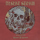 Red vinyl album cover featuring a circular illustration of a skull entwined with tree roots and mush