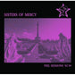 Purple-tinted vinyl LP cover featuring a cemetery scene with statues and a central column