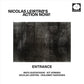 Black and white album cover with abstract textured artwork and bold typography