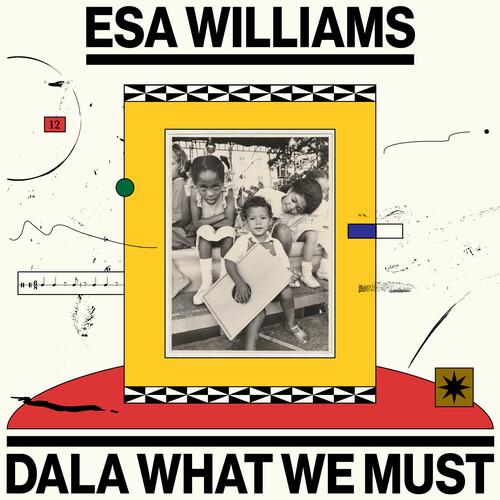 Vinyl LP cover featuring a black and white photo of children inside a yellow frame with geometric pa