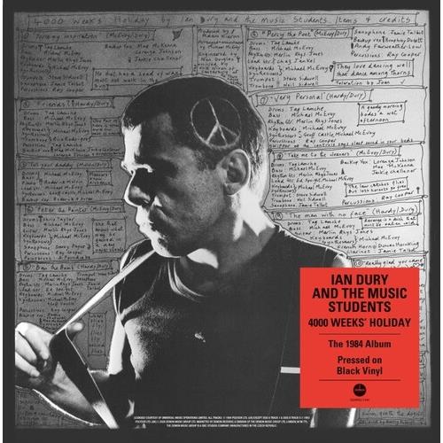 Black and white album cover featuring a man with a shaved peace sign holding a razor blade