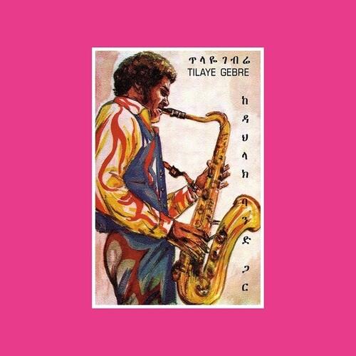 Illustrated album cover featuring a man playing a golden saxophone